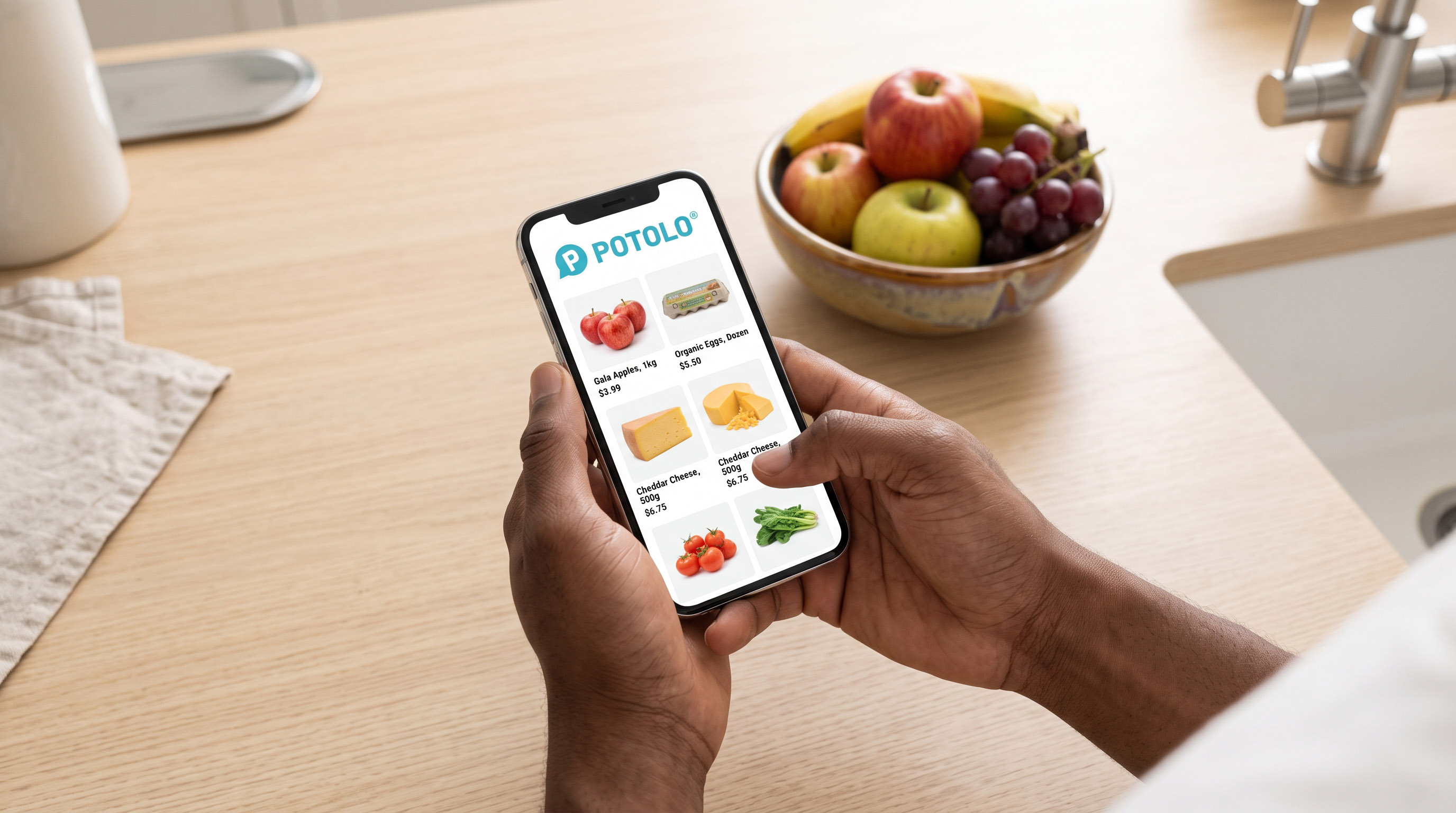 Your supermarket in your pocket with the Potolo Supermarket app